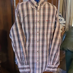 Wrangler men's 20X Plaid Long sleeve button down. Sx. XXL. (#1421).